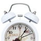 thumbnail image 2 of Reloj despertador de metal de doble campana vintage, esfera estereoscópica que no hace tictac, funciona con pilas, decoración del hogar Kearding JJ20429-05, 2 of 3