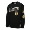 thumbnail image 4 of Men's Mitchell & Ness  Black New Orleans Saints Training Camp Vintage Logos Long Sleeve T-Shirt, 4 of 5