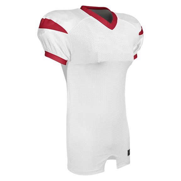 Backer Football Jersey - WHITE BODY, SCARLET BODY - L