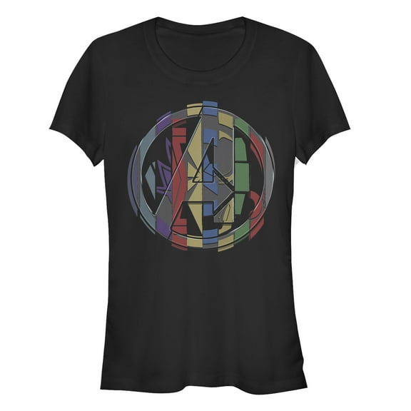 Junior's Marvel Avengers: Endgame Puzzle Cube Logo  Graphic Tee Black 2X Large