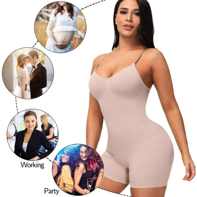 Womens Tummy Control Shapewear Bodysuit Firm Body Briefer Seamless One  Piece Body Shaper Slimmer