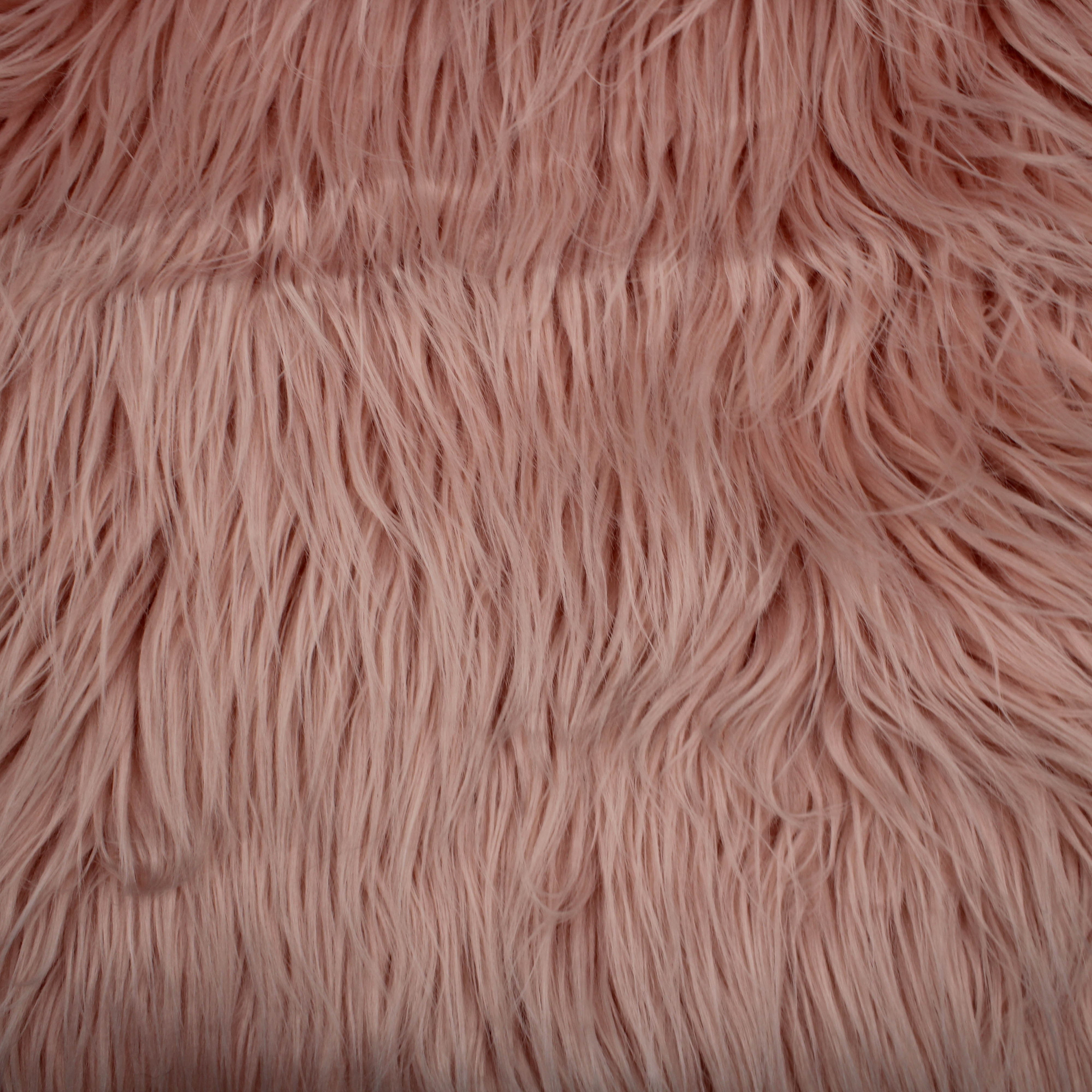 Pink Curly Lamb Faux Fur Fabric by the Yard