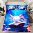 thumbnail image 2 of Castle Fairy Kids Boys Girls Kawaii Salamander Queen Sheet Sets,Blue Pink Bed Set, 2 of 7