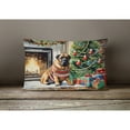thumbnail image 2 of Bullmastiff Cozy Christmas Throw Pillow 12 in x 16 in, 2 of 4