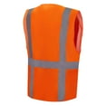 thumbnail image 2 of 3C Products ANSI/ISEA 107-2015 Class 2 Light Weight Safety Orange Cool Mesh Safety Vest w/ Zipper Closure & 2 Inside Pockets - SV1400-4XL, 2 of 7