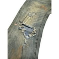 thumbnail image 3 of Crysp Denim Men's Distressed Rip Vintage Wash Paint Splatter Skinny Fit Jeans (28, Sand), 3 of 3