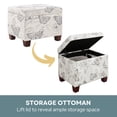 thumbnail image 5 of Convenience Concepts Madison Storage Ottoman, Butterfly Fabric, 5 of 7