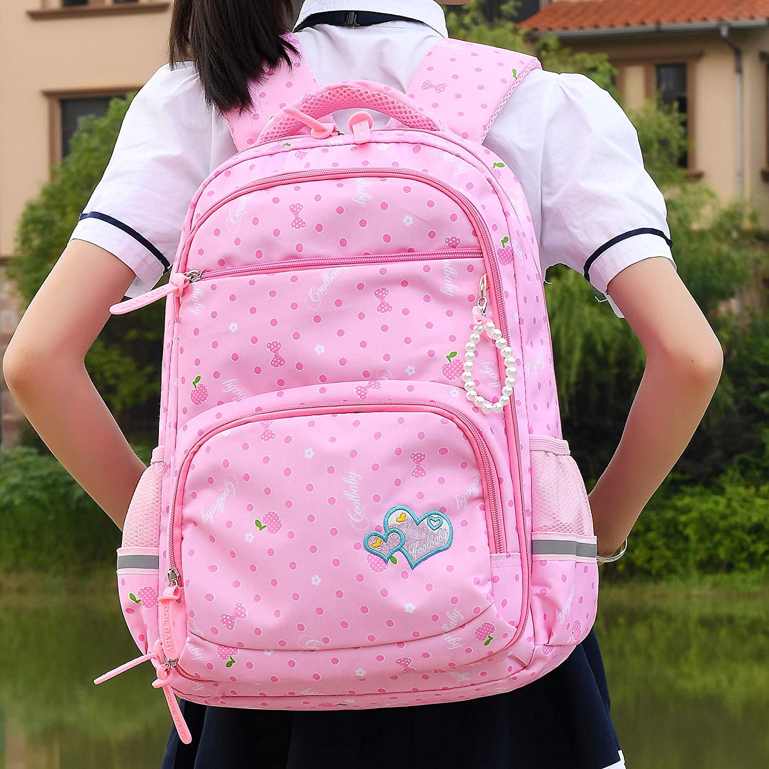 School Backpack Adorable Student Shoulders Bag Multi-functional
