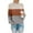 Beige, variant on Lilgiuy Winter Women Knit Color Matching Round Neck Loose Casual Sweater Tops Outwear
