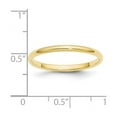 thumbnail image 2 of 10k Yellow Gold Solid Polished 2mm Half Round Band Size 14 Ring Ring for Women and Men, 2 of 2
