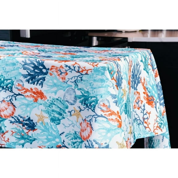 Lintex Linens Coralee Indoor Outdoor 100 Polyester Tablecloth 52"x70" Rectangle