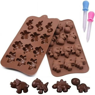 Chistepper 7 Pack Dinosaur Fondant Silicone Molds Candy Chocolate Silicone Molds Resin Epoxy Casting Molds for DIY Cake Decorating Sugar Crafts