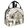 thumbnail image 2 of Disketp Horses Grazing On Meadow for Insulated Lunch Bag for Women and Men, Perfect for Work, Hiking, Picnic, 2 of 8