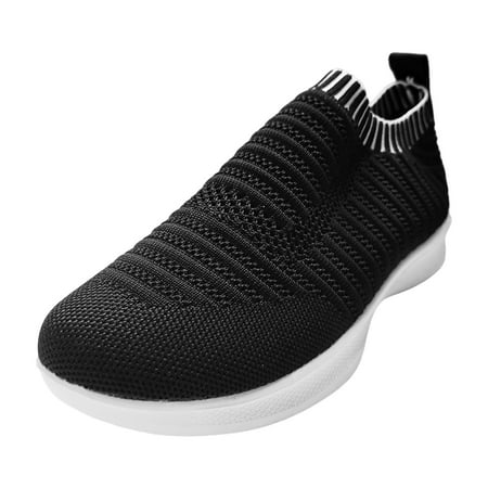 

nsendm Women s Comfort Slip On Sneaker Wedge Sneakers for Women Fashion Black 39