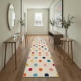 thumbnail image 2 of GENIMO 2' x 6' Polka Dot Runner Rug, Machine Washable Non-Slip Low Pile Hallway Rug for Kitchen Entryway, Multicolor, 2 of 5