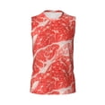 thumbnail image 6 of Lsque Beef Steaks Print Men's Cotton Blend Sleeveless Muscle Shirts (S-3XL)- Moisture Wicking, Odor Protection, UPF 30+,Small, 6 of 8
