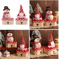 thumbnail image 2 of 2pcs Santa/Snowman Figurine Candy Box Chocolate Candies Storage Case Holiday Treat Container for Home Decoration, 2 of 7