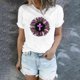 thumbnail image 2 of Gibobby Playera de Manga Corta con Cuello Redondo Camiseta con gráfico girasol para mujer, camiseta manga corta con gráfico verano, camiseta informal(Morado,G), 2 of 5