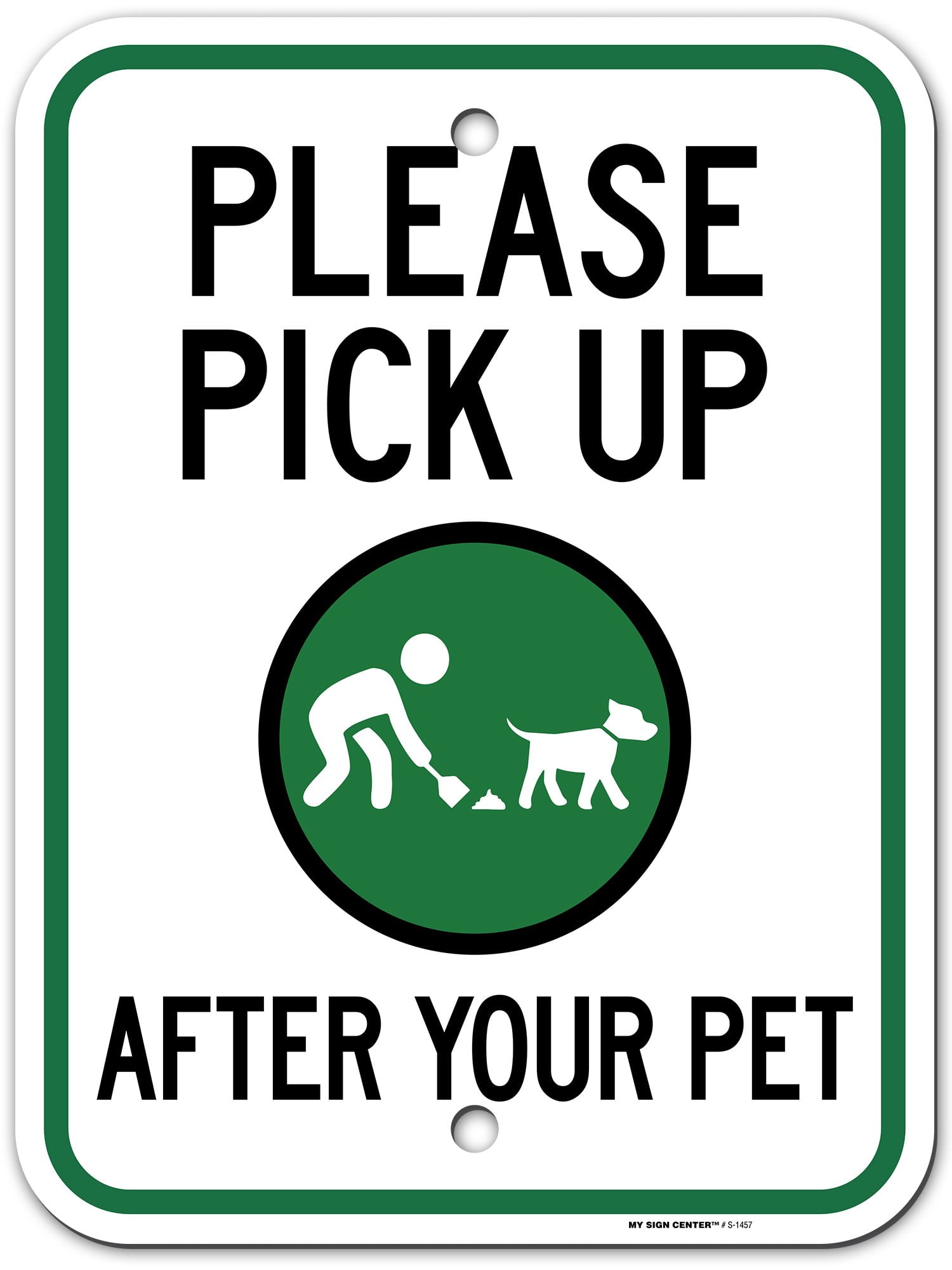 Please Pick Up After Your Pet Sign Pick Up After Your Dog Sign 3M 
