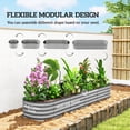 thumbnail image 4 of Outsunny Galvanized Raised Garden Bed Planter Box, 7.9 x 2 x 1ft, Silver, 4 of 10