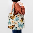 thumbnail image 4 of Xecao's Butterflies Canvas Tote Bag is a versatile choice for women, serving as a stylish beach bag, shopping bag,and reusable grocery bag., 4 of 5