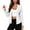 White, variant on Fengactive Womens Open Front Blazer Collarless Slim Fit Long Sleeve Casual Workwear Jacket Coat