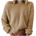thumbnail image 2 of Babysbule Women's Fashion Sweater Fashion Fashion Women Solid Color Long Sleeve Pullove Shirt Sweater Tops, 2 of 6
