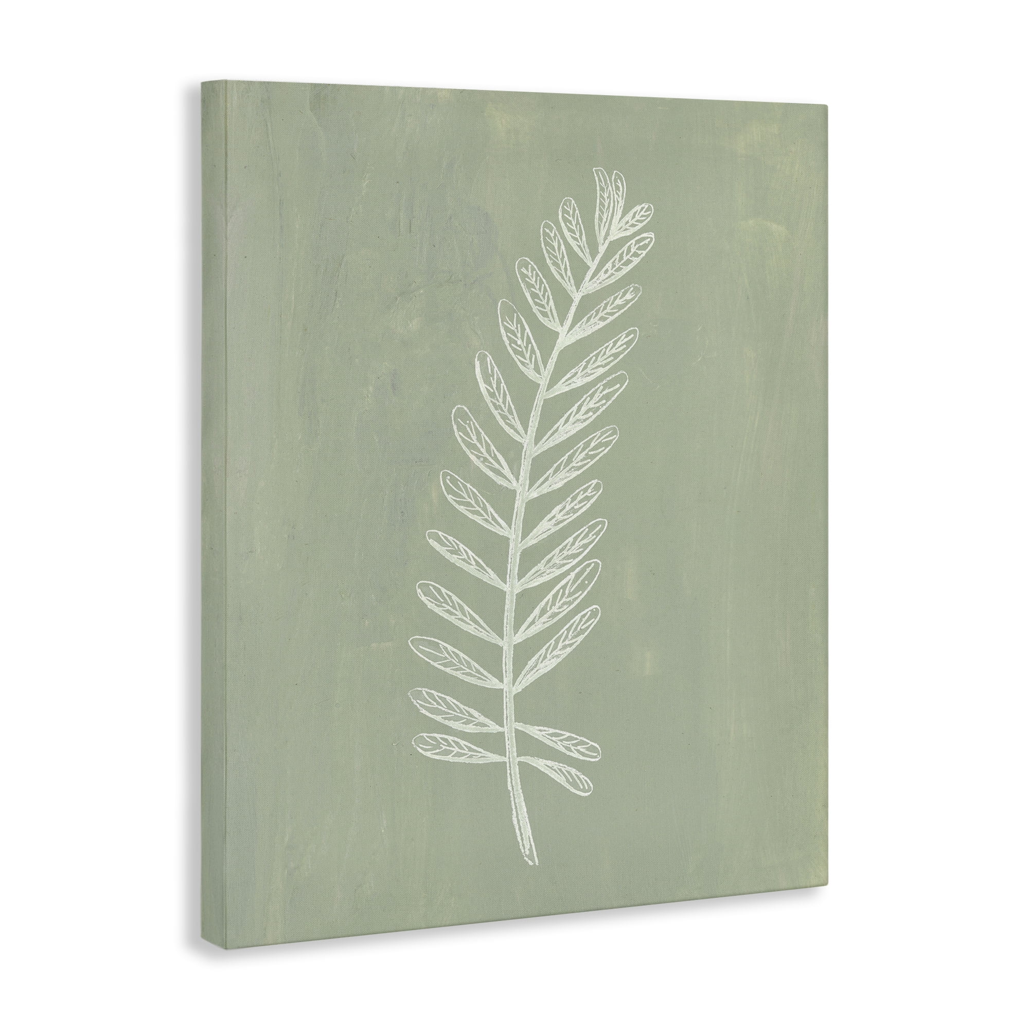 Stupell Industries Simple Fern Impression Plants & Flowers Painting Wrapped Canvas Art Print Wall Art, 36 x 48