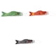 thumbnail image 1 of Bandera de pez koi de Japón, carpa, koinobori japonés, cometa tradicional, patio trasero verde rojo negro, 1 of 9