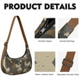 thumbnail image 2 of Woodland Hunting Camo Crossbody Bag for Women Jungle Camouflage Pattern Crescent Purse with Adjustable Strap Tactical Army Corduroy Shoulder Sling Bag for Travel or Daily Use, 2 of 5
