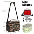 thumbnail image 6 of Lunch Box Pioneer Flower Floral Print Pattern Insulated Lunch Bag for Women Men,Medium Leakproof Lunchbox Cooler Bag Adjustable Strap,10 X 6.7 X 8 Inches, 6 of 6