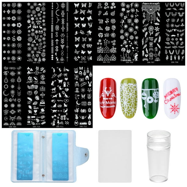 Kit De Plantillas Para Decoración De Uñas, Plantillas De Dibujo De