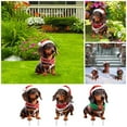 thumbnail image 6 of 1Pc Sausage Dog Christmas Yard Signs 11.8 Inch Farmhouse Christmas Yard Stakes Outdoor Decorative Large Sausage Dog Xmas Decorations Signs for Farm Garden, 6 of 6