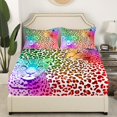 thumbnail image 3 of Erosebridal Leopard Print Sheet Set Full, Rustic Cheetah Bedding Sets Full Size, Modern Fashion Full Sheet Sets, Lightweight Room Decor, 4pcs, 3 of 7