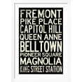 thumbnail image 2 of Art.com Seattle Transit Style Vintage Retro Metro Travel Art Print, White Frame Wall Art, 32" x 44", 2 of 5