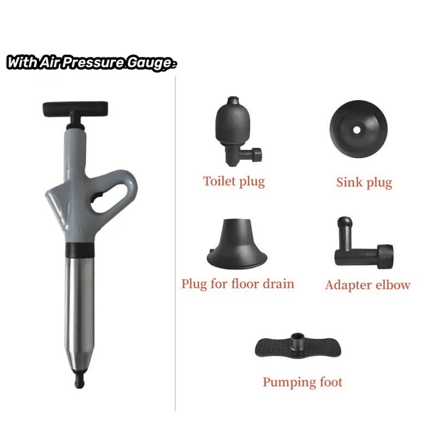 Desatascador de inodoro de acero inoxidable, bomba de alta presión, dispositivo de dragado de tuberías, drenaje de fregadero de cocina y baño
