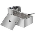 thumbnail image 3 of Clearance! 2500W MAX 110V 6.3QT/6L Stainless Steel Single Cylinder Electric Fryer US Plug, 3 of 10
