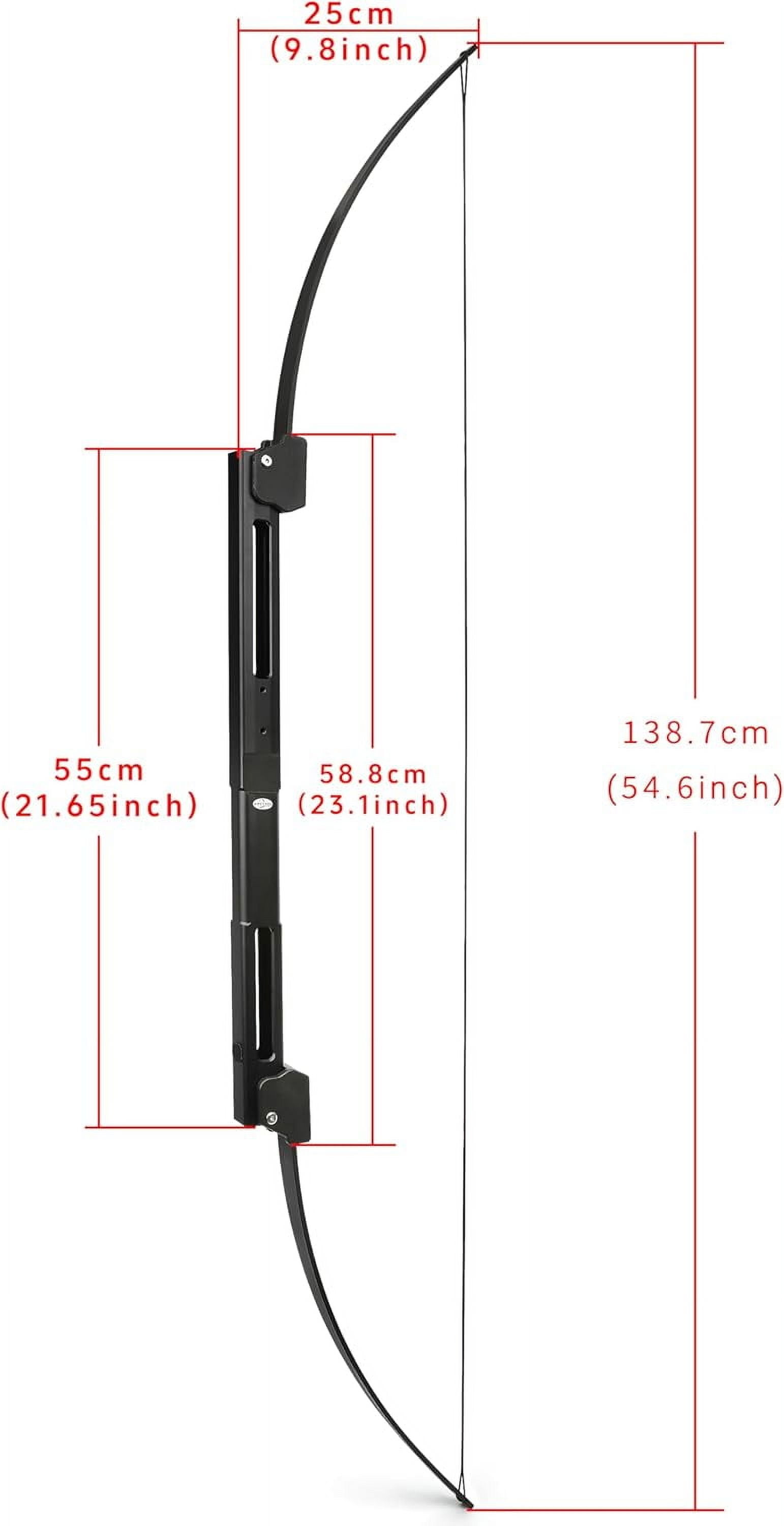 AMEYXGS 55″ Folding Bow and Arrow Set Draw Weight 35LB Aluminum Alloy Riser Recurve Bow for Left and Right Hand Archery Hunting