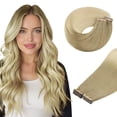 thumbnail image 1 of Extensiones de cabello DOORES, cabello humano real, 25 cm, 60 g, 40 unidades, cinta adhesiva, 1 of 9