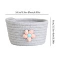 thumbnail image 2 of Small Baskets, Cotton Rope Woven Basket, Cute Mini Tiny Storage Baskets, Decorative Boho Basket for Nursery Living Room Bedroom Montessori Shelf, Empty Gift Basket, 2 of 7