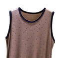 thumbnail image 3 of Sleepwear Dressing Gown Women’s Sleeveless Nightgown Round Neck Polka Dot Soft Nightdress Loose Breathable Home Sleepshirt Loungewear Khaki XXL, 3 of 5