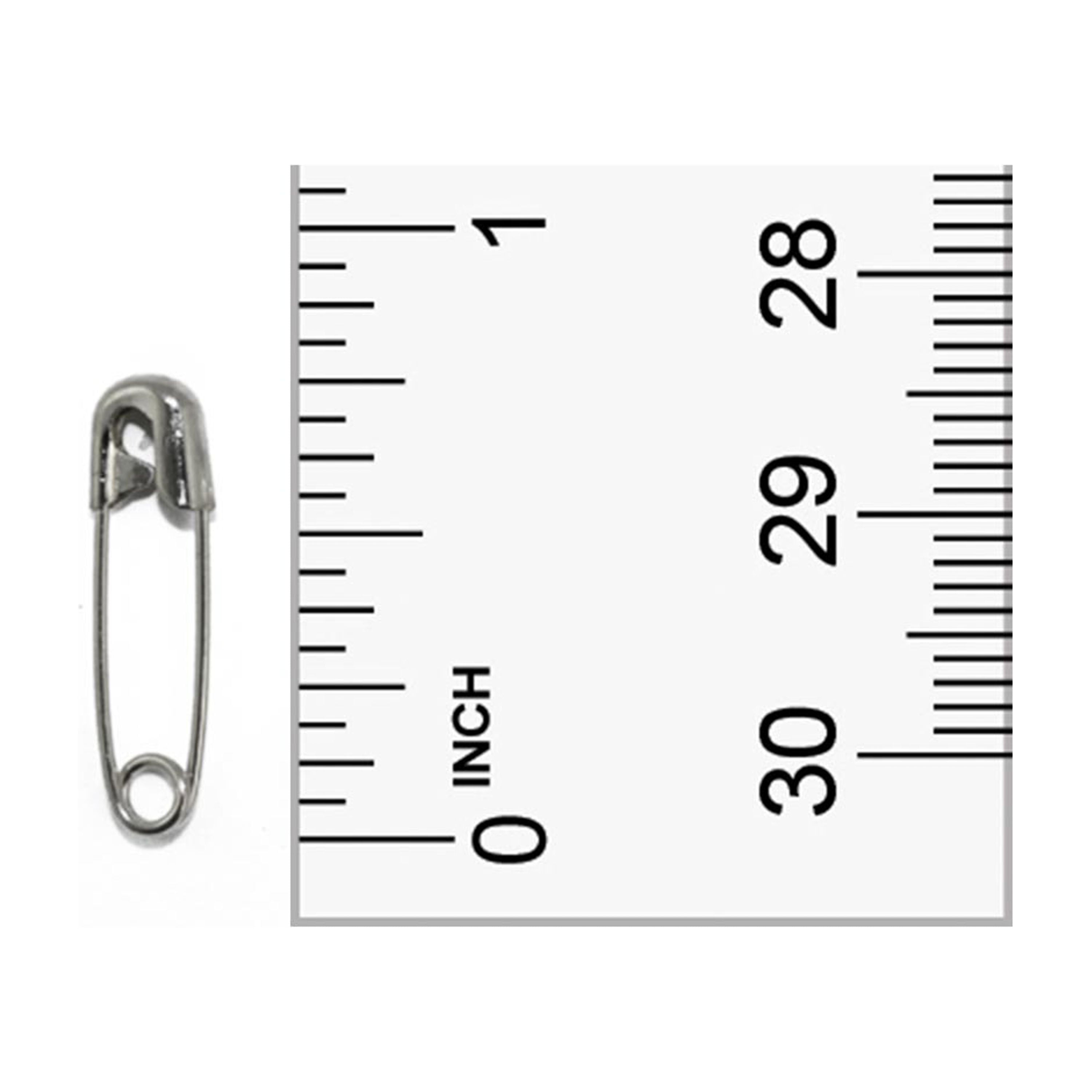Silver Small Safety Pins Size 00 - 0.75 Inch 144 Pieces 