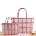 thumbnail image 2 of Large Capacity Vegetable Basket Waterproof Pvc Fruit Braid Home Handheld Storage Pouch, 2 of 5
