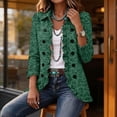 thumbnail image 3 of Leopard Print Jackets For Women Ruffle Trim Lapel Button Down Long Sleeve Open Front Cardigan Casual Fall Cheetah Print Lightweight Coats, 3 of 4