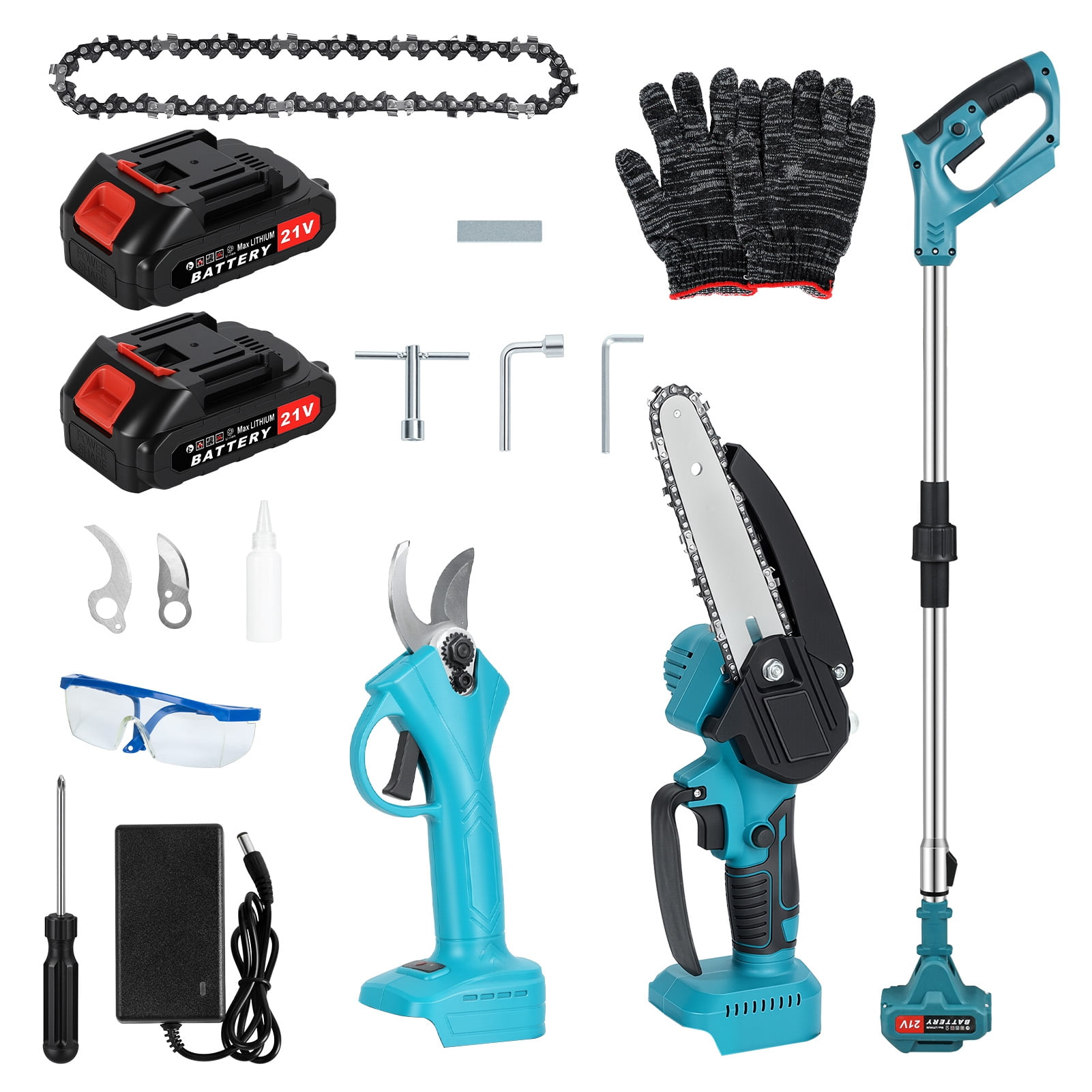 Arlohe 3-in-1 Electric Pole Saw Kit,550W Motor,180cm Reach with Pruning Shears,Professional Landscaping Multi-Tool