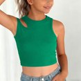 thumbnail image 4 of OGLCCG Girls Tank Tops Kids Athletic Dance Ribbed Knit Sleeveless Crop Tops for Teen Kids Summer Casual Slim Fit Basic Camisole 1-10 Years, 4 of 5