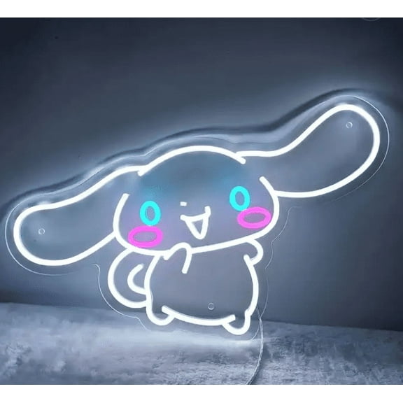 Queen Sense 19.25"x14" Cinnamoroll Sanrio Anime Dog LED Sign Light Wall Decor Party Night Lights Flex Neon Signs 120CSADL-FLED