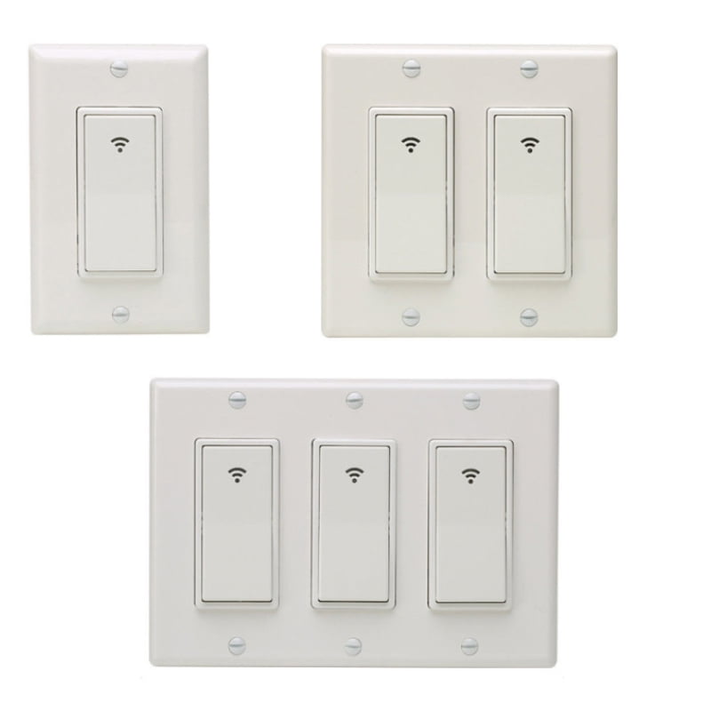 Light Switch Set 160 m Range Wireless Kinetic Wireless Switch Waterproof Wireless Wall Switch Energy Switch with Receiver No Line Installation for Electric Device 50 Years Usable