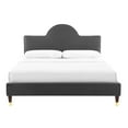 thumbnail image 5 of Modway Aurora Performance Velvet King Bed in Charcoal, 5 of 10