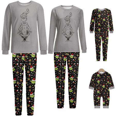 

Family Matching Christmas Pajamas Sleepwear Set Christmas Printed Baby-Kids-Adult-Pet Size 2 Pieces Top and Pants Bodysuits Unisex Pajamas Set